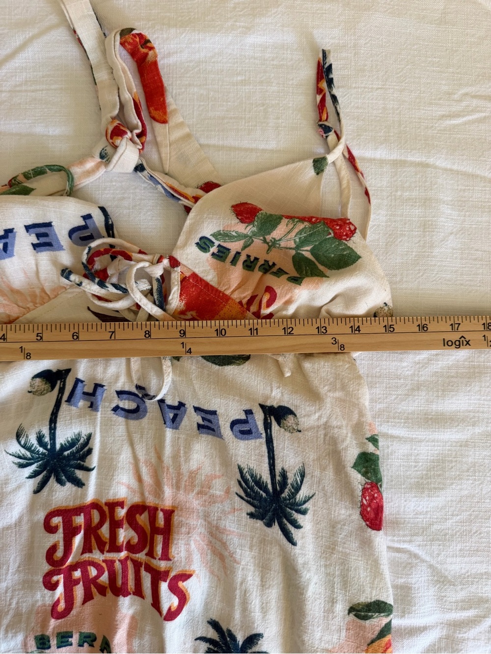 Paper Heart Fresh Fruits Printed Maxi Tie-Back Summer Dress - Picture 8 of 9
